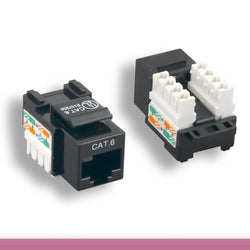 Cat6 Keystone Jack ethernet 110 type Choose Color - Cable Enterprise