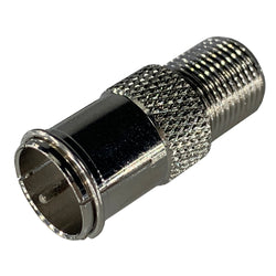 F female to F push on Male coaxial adapter